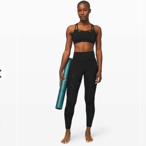 Lululemon Wunder Under High Rise Tight Flocked 28” Size 6